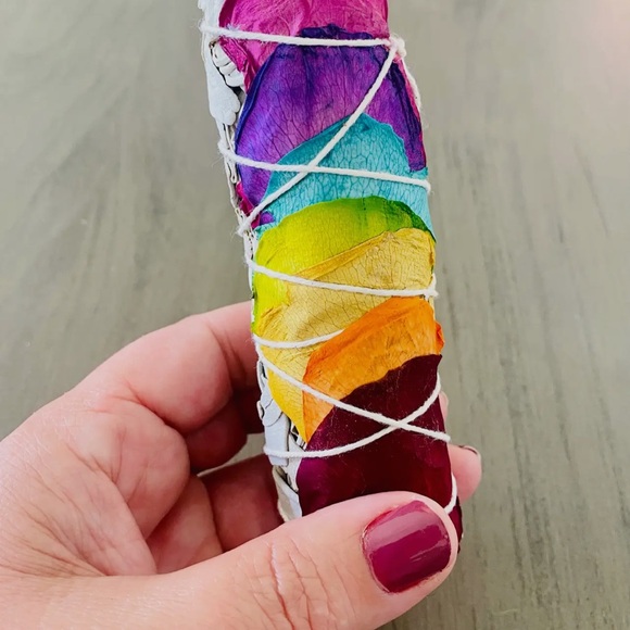 Rainbow Wrapped White Sage Smudge Stick from
California - Picture 6 of 7